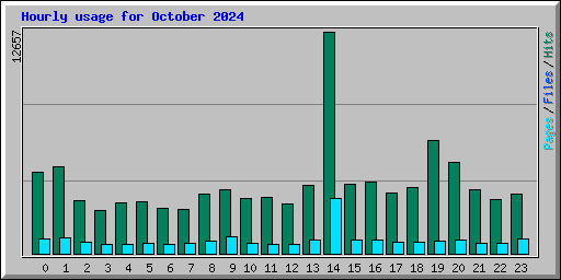 Hourly usage for October 2024