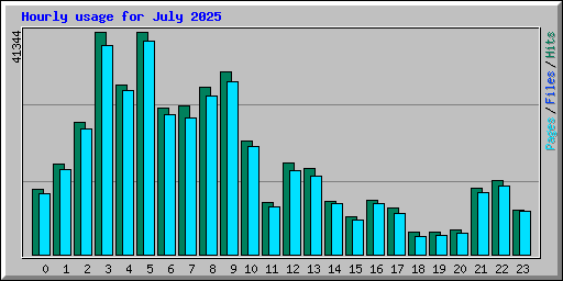Hourly usage for July 2025